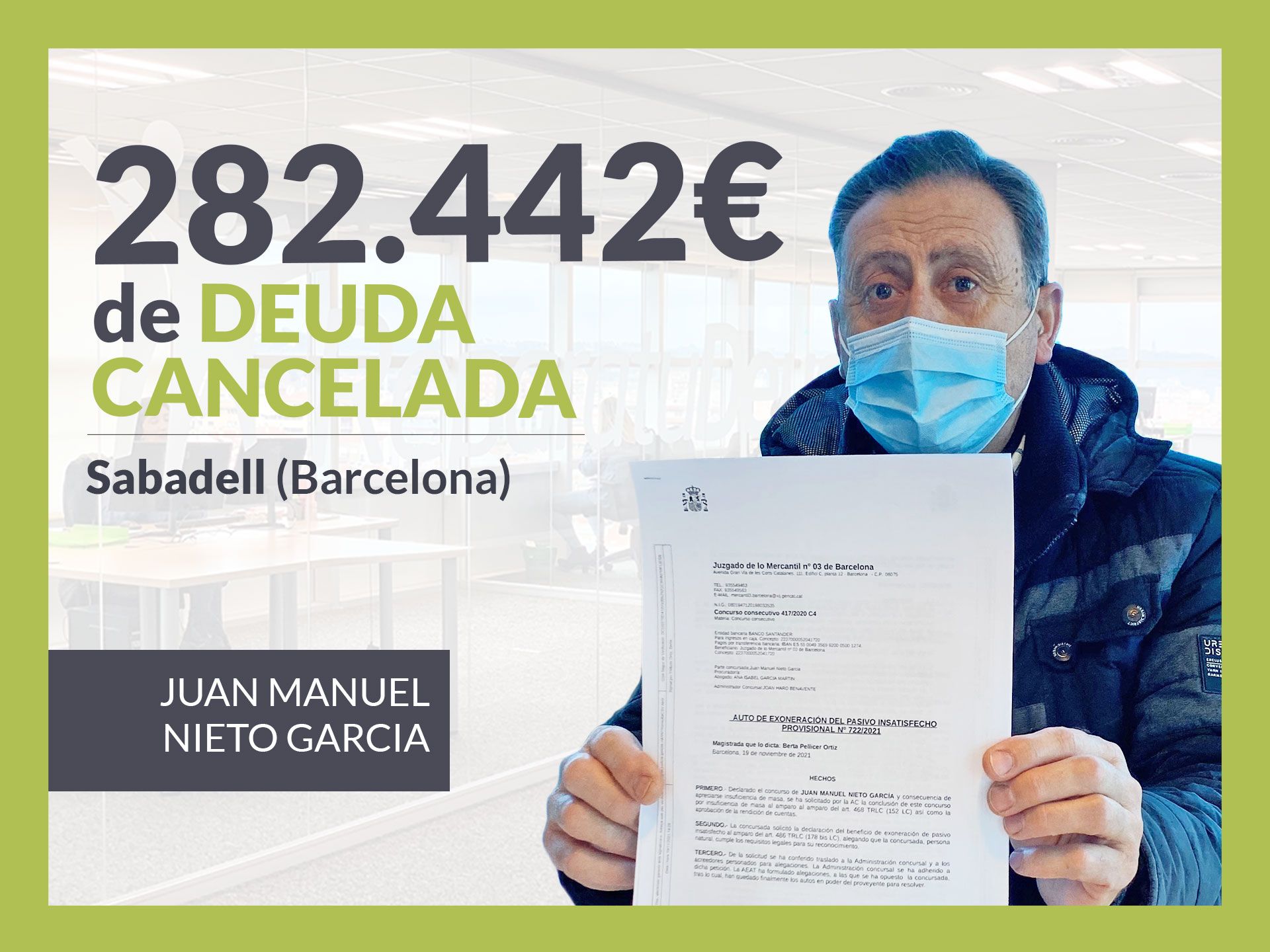 Repara tu Deuda Abogados cancela 282.442? en Sabadell (Barcelona) con la Ley de Segunda Oportunidad
