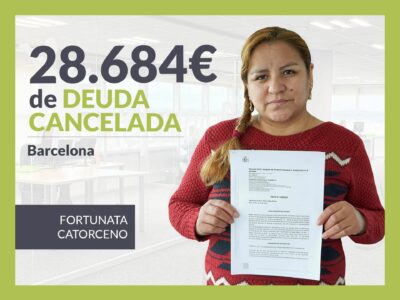 Repara tu Deuda Abogados cancela 28.684€ en Barcelona (Catalunya) con la Ley de Segunda Oportunidad
