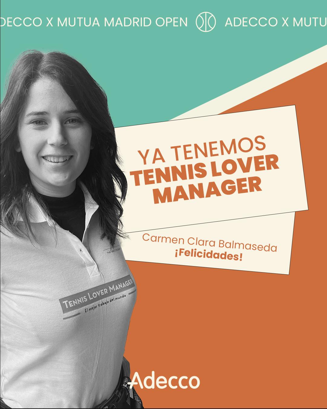 Carmen Balmaseda es la primera Tennis Lover Manager del mundo para el Mutua Madrid Open