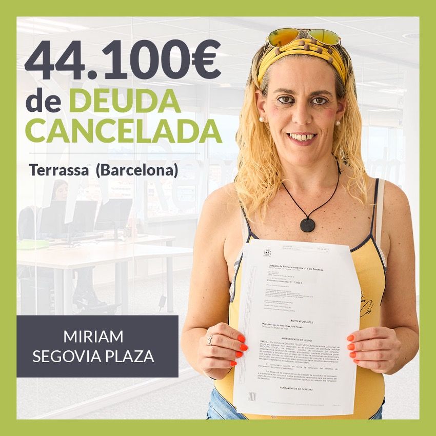 Repara tu Deuda Abogados cancela 44.100 ? en Terrassa (Barcelona) con la Ley de Segunda Oportunidad