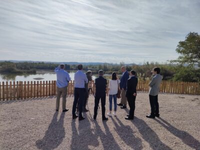 Visita del secretario de Estado de Medio Ambiente a la fábrica de cemento de El Alto