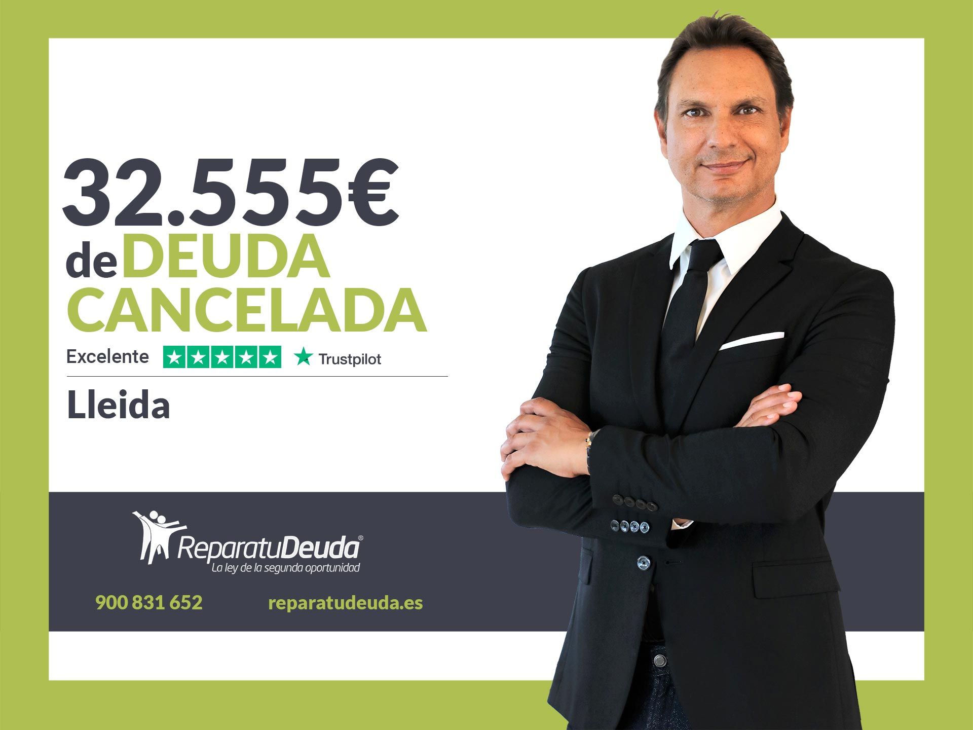 Repara tu Deuda Abogados cancela 32.555 ? en Lleida (Catalunya) con la Ley de Segunda Oportunidad