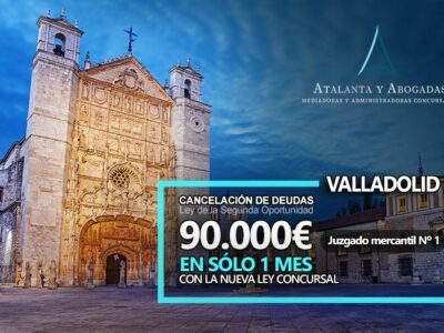 Atalanta y Abogadas cancela 90.000 euros en 1 mes en el Juzgado Mercantil número 1 de Valladolid