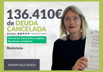 Repara tu Deuda Abogados cancela 136.410€ en Barcelona (Catalunya) con la Ley de Segunda Oportunidad