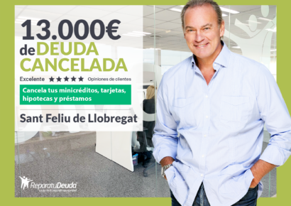 Repara tu Deuda cancela 13.000€ en Sant Feliu de Llobregat (Barcelona) con la Ley de Segunda Oportunidad