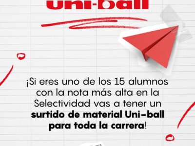 Uni-ball premiará a las mejores notas de Selectividad con material para toda la carrera