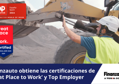 Finanzauto obtiene las certificaciones de ‘Great Place to Work’ y Top Employer