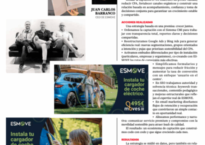 ESMOVE dispara su captación un 40% y lleva su modelo de crecimiento sostenible a los Premios IPMARK