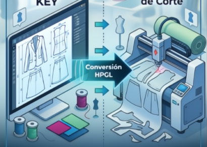 Patroneo KEY implementa la conversión HPGL del patronaje digital de moda para las maquinarias de corte