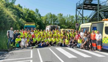 Un simulacro de incendio y explosión accidental pone a prueba la coordinación de emergencias en San Sebastián