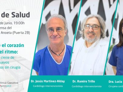 Expertos de Policlínica Gipuzkoa abordan los tratamientos más avanzados para las arritmias y la prevención del ictus sin cirugía