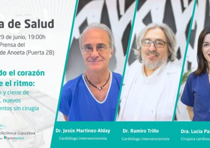 Expertos de Policlínica Gipuzkoa abordan los tratamientos más avanzados para las arritmias y la prevención del ictus sin cirugía