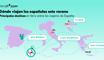 Baleares, Croacia y la Costa Amalfitana son los destinos favoritos de los españoles para viajar en ferry, según Ferryhopper