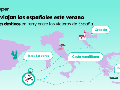 Baleares, Croacia y la Costa Amalfitana son los destinos favoritos de los españoles para viajar en ferry, según Ferryhopper