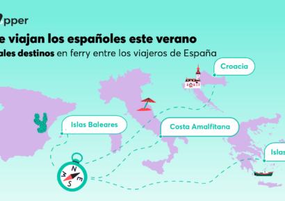 Baleares, Croacia y la Costa Amalfitana son los destinos favoritos de los españoles para viajar en ferry, según Ferryhopper