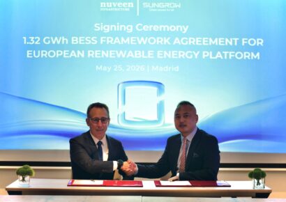 Nuveen Infrastructure firma un acuerdo estratégico de 1,32 GWh con Sungrow para su plataforma europea de energía renovable