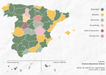 Mapa de la formación online en España: el estudio de Esneca Business School revela qué estudian los adultos españoles y desde dónde