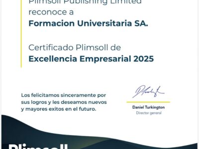 El Grupo Educativo Formación Universitaria reconocido con el Certificado Plimsoll de Excelencia Empresarial 2025