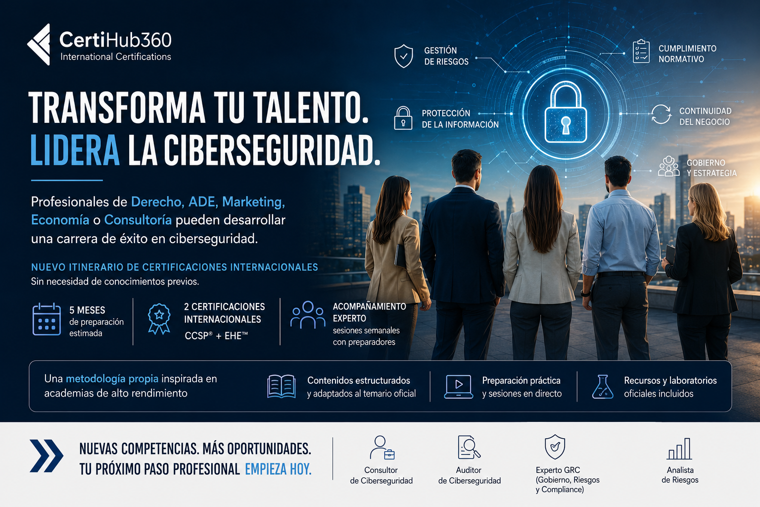 CertiHub360 lanza un itinerario de certificaciones internacionales para acceder a la ciberseguridad desde cero