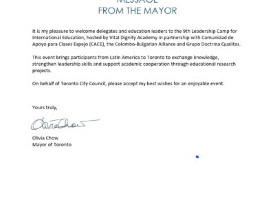Doctrina Qualitas y su partner canadiense Vital Dignity, reciben el respaldo institucional de la alcaldesa de Toronto y del premier de Ontario