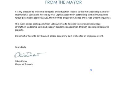 Doctrina Qualitas y su partner canadiense Vital Dignity, reciben el respaldo institucional de la alcaldesa de Toronto y del premier de Ontario