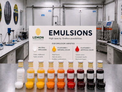 LemonConcentrate lanza una nueva gama de emulsiones para la industria internacional de bebidas