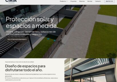 CIRIA Toldos lanza su nueva página web con un diseño más intuitivo y una completa exposición de productos y proyectos realizados