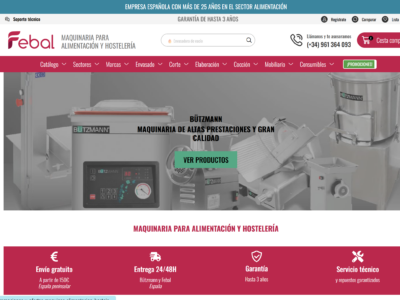 Máquinas Febal renueva su web y refuerza la distribución de la marca Bützmann