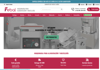 Máquinas Febal renueva su web y refuerza la distribución de la marca Bützmann