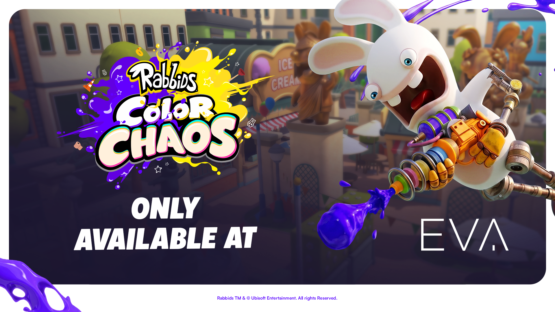 EVA presenta el juego Rabbids: Color Chaos, para toda la familia, en sus centros de realidad virtual