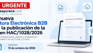 LeyCreaYCrece.com organiza una Masterclass sobre la nueva factura electrónica B2B obligatoria
